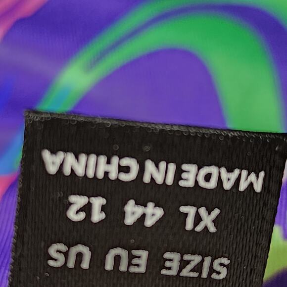 XL Retro Stretchy Pants Blacklight Trippy Rave Festival Flares - Picture 7 of 10